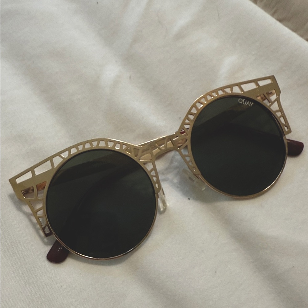 Quay Australia Fleur Sunglasses- Green/Gold